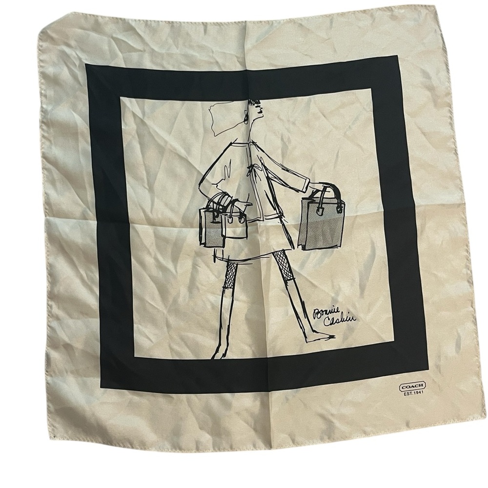 Rare Coach Bonnie Cashin Silk Handkerchief Scarf - 17x17